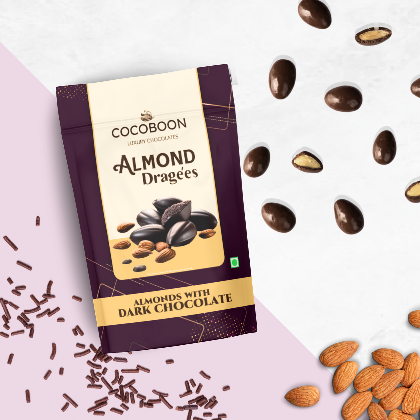 Almond With Dark Chocolate (160g)