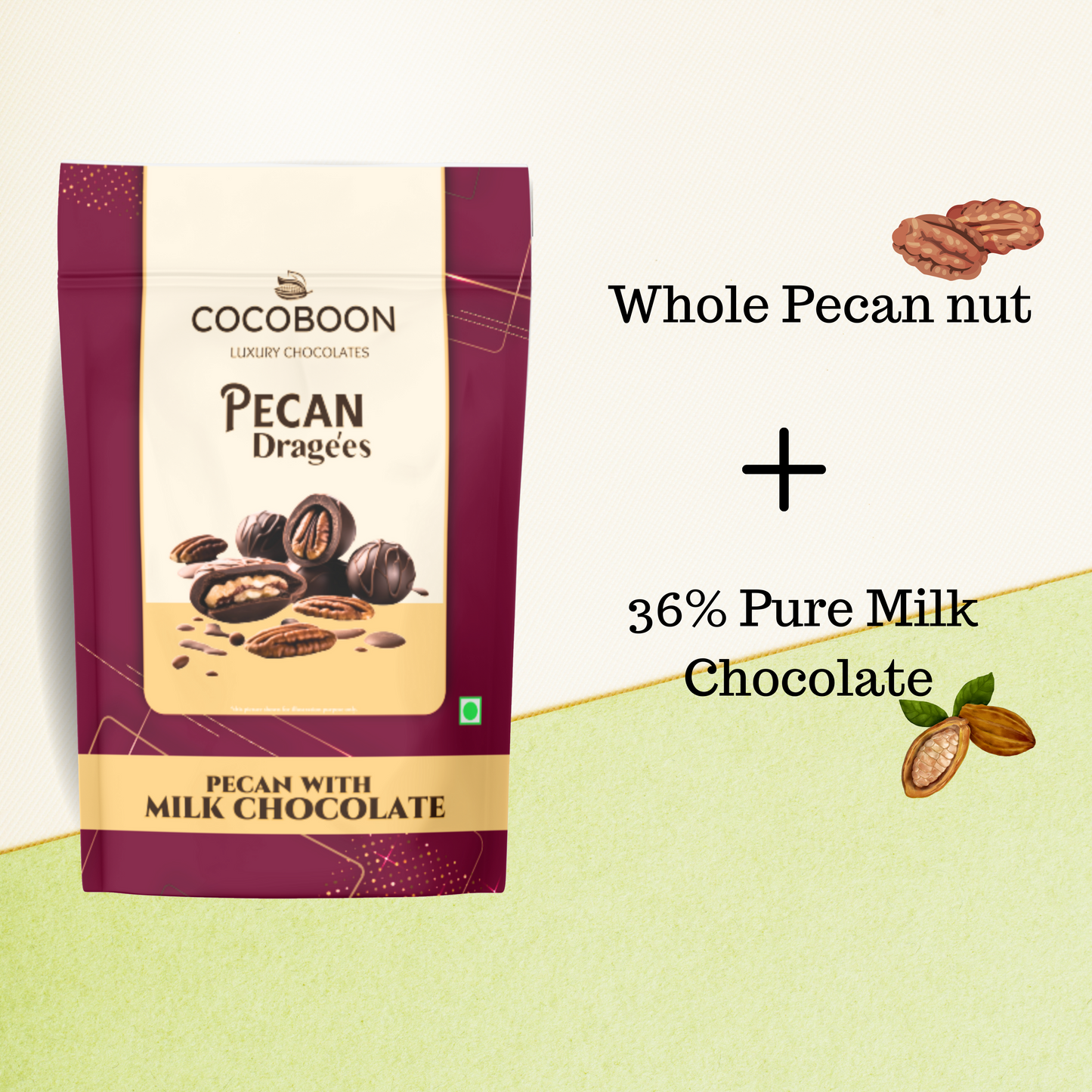 Pecan With Milk Chocolate (120g)