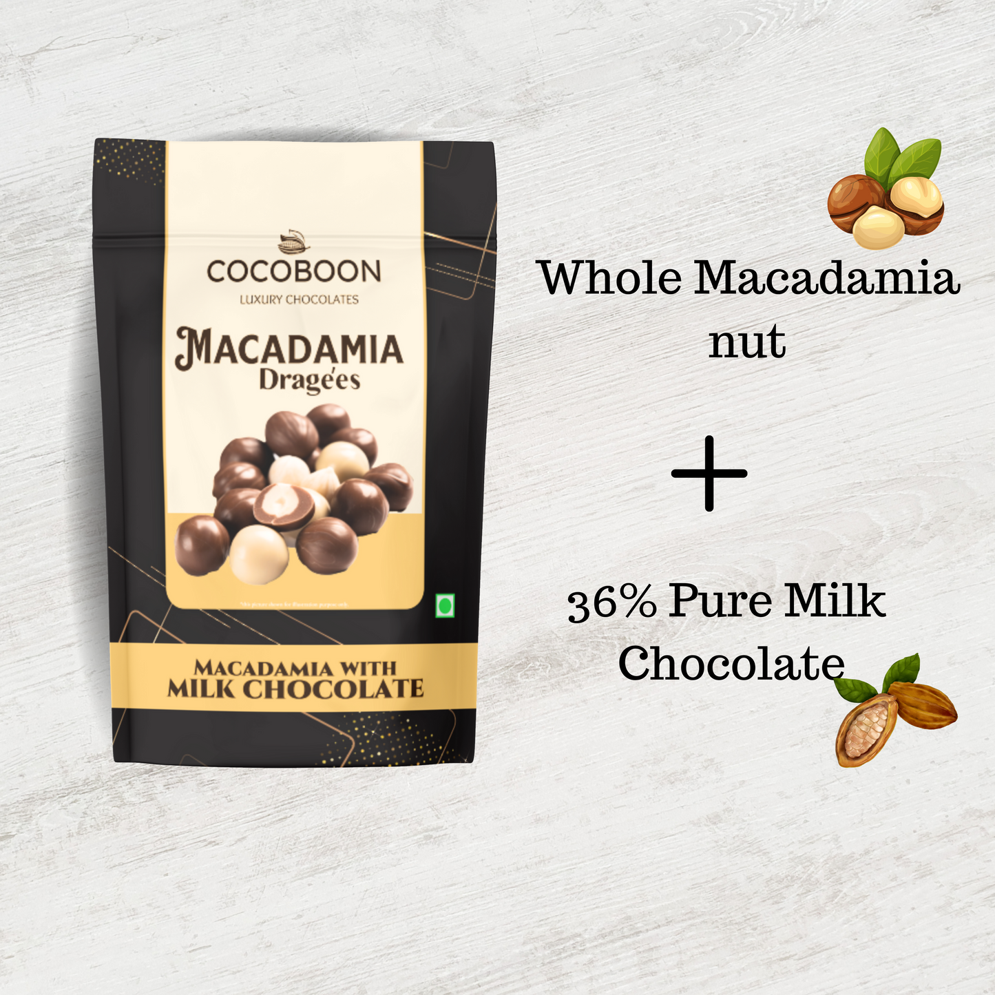 Macadamia With Milk Chocolate (120g)